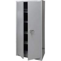 Armoire de rangement, Acier, 4 Tablettes, 66" h x 30" la x 15" P, Gris The Estey Group