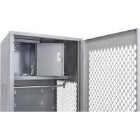 Gear Locker with Door, Steel, 24" W x 18" D x 72" H, Grey The Estey Group