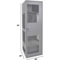 Gear Locker with Door, Steel, 24" W x 24" D x 72" H, Grey The Estey Group