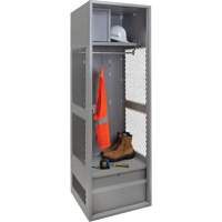 Gear Locker, Steel, 24" W x 24" D x 72" H, Grey The Estey Group