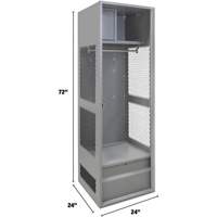 Gear Locker, Steel, 24" W x 24" D x 72" H, Grey The Estey Group