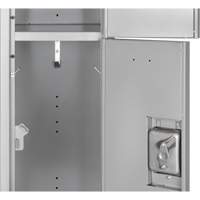 Lockers, 3 -tier, 12" x 18" x 86", Steel, Grey, Knocked Down The Estey Group