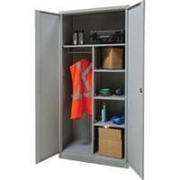 Combination Storage Cabinet, 36" W x 18" D x 72" H, Grey The Estey Group