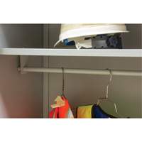 Wardrobe Storage Cabinet, Steel, 36" W x 18" D x 72" H, Grey The Estey Group