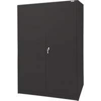 Storage Cabinet, Steel, 4 Shelves, 78" H x 48" W x 24" D, Black The Estey Group
