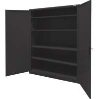 Storage Cabinet, Steel, 4 Shelves, 78" H x 48" W x 24" D, Black The Estey Group