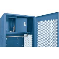 Gear Locker with Door, Steel, 24" W x 18" D x 72" H, Dark Blue The Estey Group