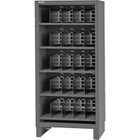 Armoire robuste &agrave; façade ouverte avec s&eacute;parateurs, Acier, 0 tiroirs, 36" x 24" x 78", Gris The Estey Group