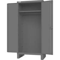 Cabinet with Hanging Bar & Standard Recessed Doors, Steel, 78" H x 36" W x 24" D, Grey The Estey Group