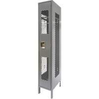 Vented Lockers, 12" x 18" x 78", Steel, Grey, Knocked Down, Perforated The Estey Group