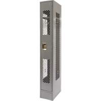 Vented Lockers, 12" x 18" x 78", Steel, Grey, Knocked Down, Perforated The Estey Group