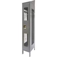 Vented Lockers, 12" x 18" x 88", Steel, Grey, Knocked Down, Perforated The Estey Group