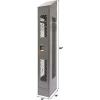 Vented Lockers, 12" x 18" x 88", Steel, Grey, Knocked Down, Perforated The Estey Group
