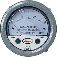 605 Series Magnehelic&reg; Differential Pressure Gauge & Indicating Transmitter, 4" , 0 - 30 in. w.c., Panel Mount, Analogue The Estey Group
