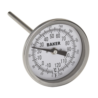 Bi-Metal Thermometers, Contact, Analogue, 0-250°F (-20-120°C) The Estey Group