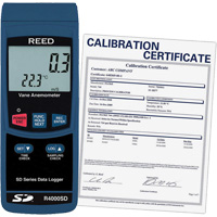 Thermo-Anemometer with Calibration Certificate, Data Logging, 0.4 - 30 m/sec Air Velocity Range The Estey Group