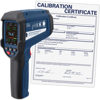 Professional Infrared Thermometer with Integrated Type K Thermocouple & Calibration Certificate, -58 - 3362°F (-50 - 1850°C), 55:1, Adjustable Emmissivity The Estey Group