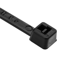 Attaches de c&acirc;ble PA66, Longueur 8", R&eacute;sistance &agrave; la traction 50 lb, Noir The Estey Group