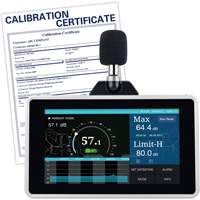 Desktop/Wall Mount Sound Level Meter with Calibration Certificate, 30 - 130 dB Measuring Range The Estey Group