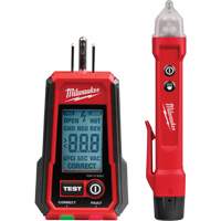 Voltage Detector with LED & GFCI Receptacle Tester Kit, 50 V - 1000 V, Display & Sound Alert The Estey Group