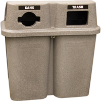 Recycling Containers Bullseye, Curbside, Plastic, 2 x 22 US gal. The Estey Group