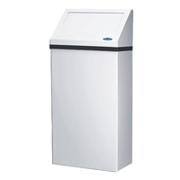 Wall-Mounted Waste Receptacle, Steel, 13.2 US gal. The Estey Group