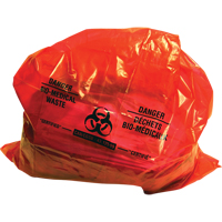 Sacs pour d&eacute;chets bio-m&eacute;dicaux Sure-Guard, Biorisque, 50" lo x 37" la, 2 mil The Estey Group
