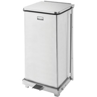 Defenders&reg; Square Step Can with Liner, Stainless Steel, 6.5 US gal. Capacity The Estey Group