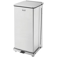 Defenders&reg; Square Step Can with Liner, Stainless Steel, 13 US gal. Capacity The Estey Group