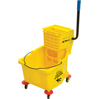 Mop Bucket and Wringer, Side Press, 9.5 US Gal.(38 Quart), Yellow The Estey Group