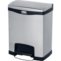 Slim Jim&reg; Waste Container, Stainless Steel, 8 US gal. Capacity The Estey Group