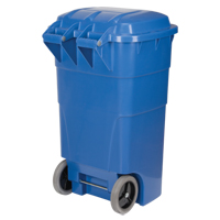 Roll Out Recycling Bin, Curbside, Polyethylene, 65 US gal. The Estey Group