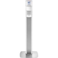 Messenger ES6 Silver Panel Floor Stand with Dispenser The Estey Group