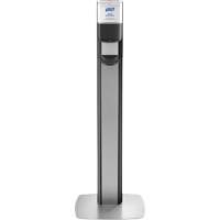 Messenger ES8 Silver Panel Floor Stand with Dispenser The Estey Group