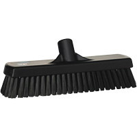 Deck & Wall Scrub Broom, Stiff Bristles, 12", Polyester, Black The Estey Group