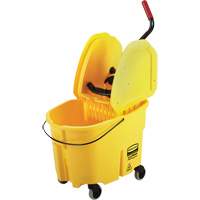 Ensemble de seau pour vadrouille et essoreuse WaveBrake, Pression vers le bas, 8,75 gal. US (35 pintes), Jaune The Estey Group