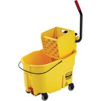 Ensemble de seau pour vadrouille et essoreuse WaveBrake, Pression lat&eacute;rale, 11 gal. US (44 pintes), Jaune The Estey Group