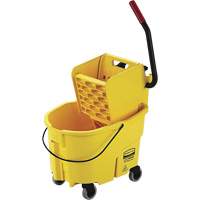 Seau pour vadrouille et essoreuse WaveBrake, Pression lat&eacute;rale, 6,5 gal. US (26 pintes), Jaune The Estey Group