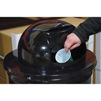 Drum Waste Disposal Top, Dome Lid, Metal, Fits Container Size: 23-1/2" Dia. The Estey Group
