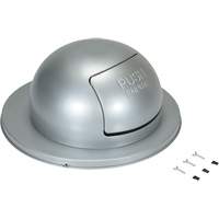 Drum Waste Disposal Top, Dome Lid, Metal, Fits Container Size: 23-1/2" Dia. The Estey Group