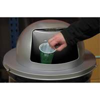 Drum Waste Disposal Top, Dome Lid, Metal, Fits Container Size: 23-1/2" Dia. The Estey Group