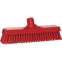Deck & Wall Scrub Brush, Stiff Bristles, 12", Polyester, Red The Estey Group