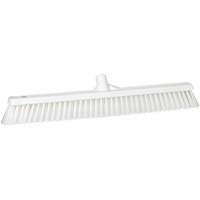 Combo Bristle Push Broom, Coarse/Fine Bristles, 24", Polyester, White The Estey Group