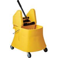 Ensemble de seau pour vadrouille et essoreuse Champ, Pression vers le bas, 7,5 gal. US (30 pintes), Jaune The Estey Group