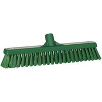 Combo Bristle Push Broom Head, Coarse/Fine Bristles, 16-1/2", Polyester, Green The Estey Group