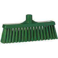 Upright Broom Head, Medium Bristles, 12", Polyester, Green The Estey Group