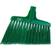 Angled Broom Head, Split Bristles, 11-1/2", Polyester, Green The Estey Group