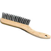 Shoe Handle Scratch Brush, Steel, 4 x 16 Wire Rows, 9-3/4" Long The Estey Group