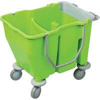 Seau double pour vadrouille avec essoreuse, Capacit&eacute; de 3,75 gal. US (60 pintes), Vert The Estey Group