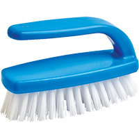 Brosse pour le nettoyage des ongles, 4" l, Soies Synth&eacute;tique, Bleu/Blanc The Estey Group
